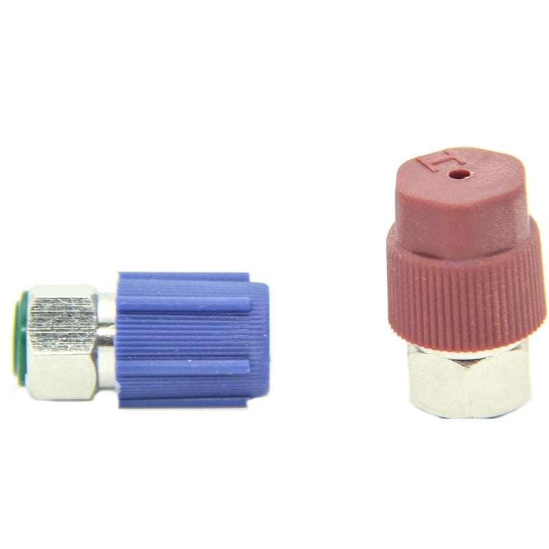 QDJUNE R12 to R134A AC Fitting Adapter Kit, R12 to R134a Conversion Kit, R12 R22 to R134A High/Low Fitting Port 1/4In to 7/16In Conversion Adapter, Fits for Ac Valve Core Kit - Image 3